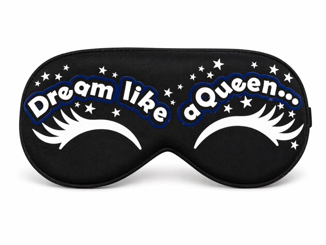 Schlafmaske schwarz Dream like a Queen